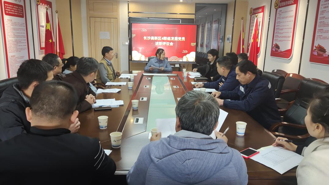 高新區(qū)第四聯(lián)組組長、九九智能環(huán)保黨支部書記劉淑芳主持會議